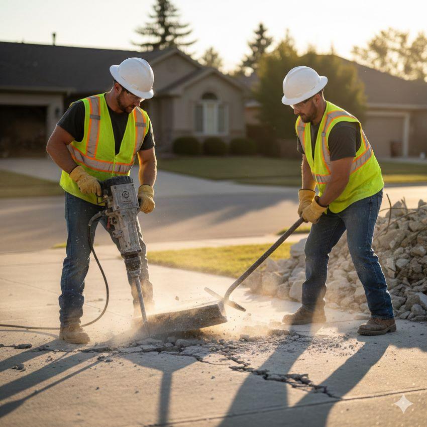 concrete breaking